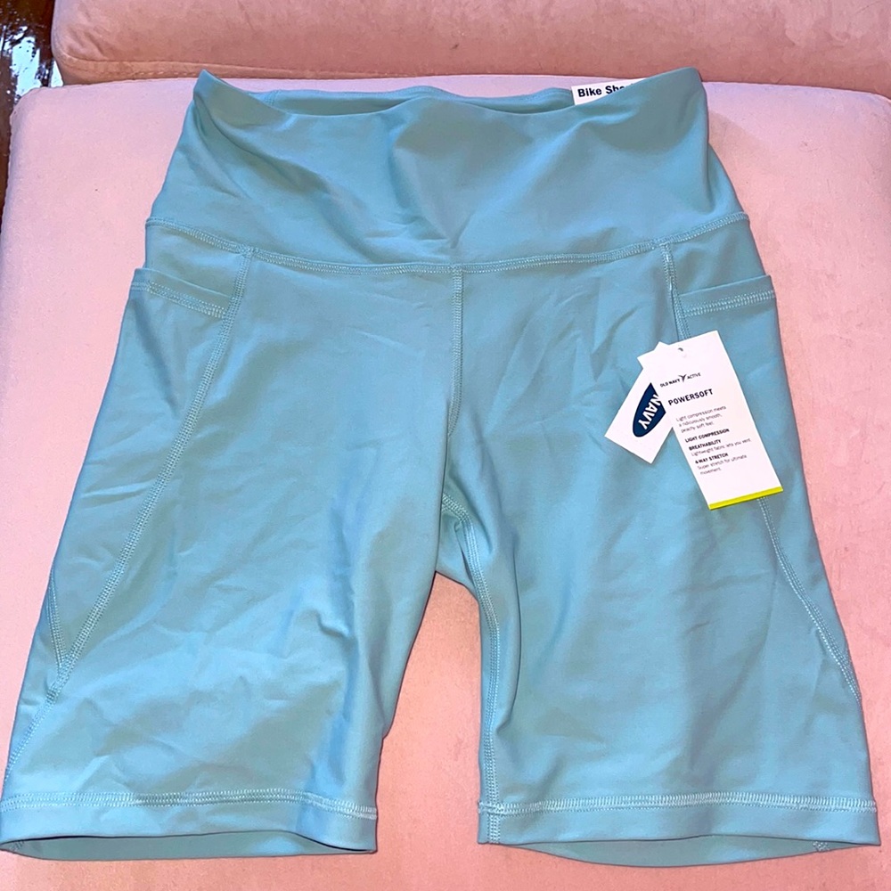 COPY - Old Navy Powersoft Mint Green/Teal Biker Shorts